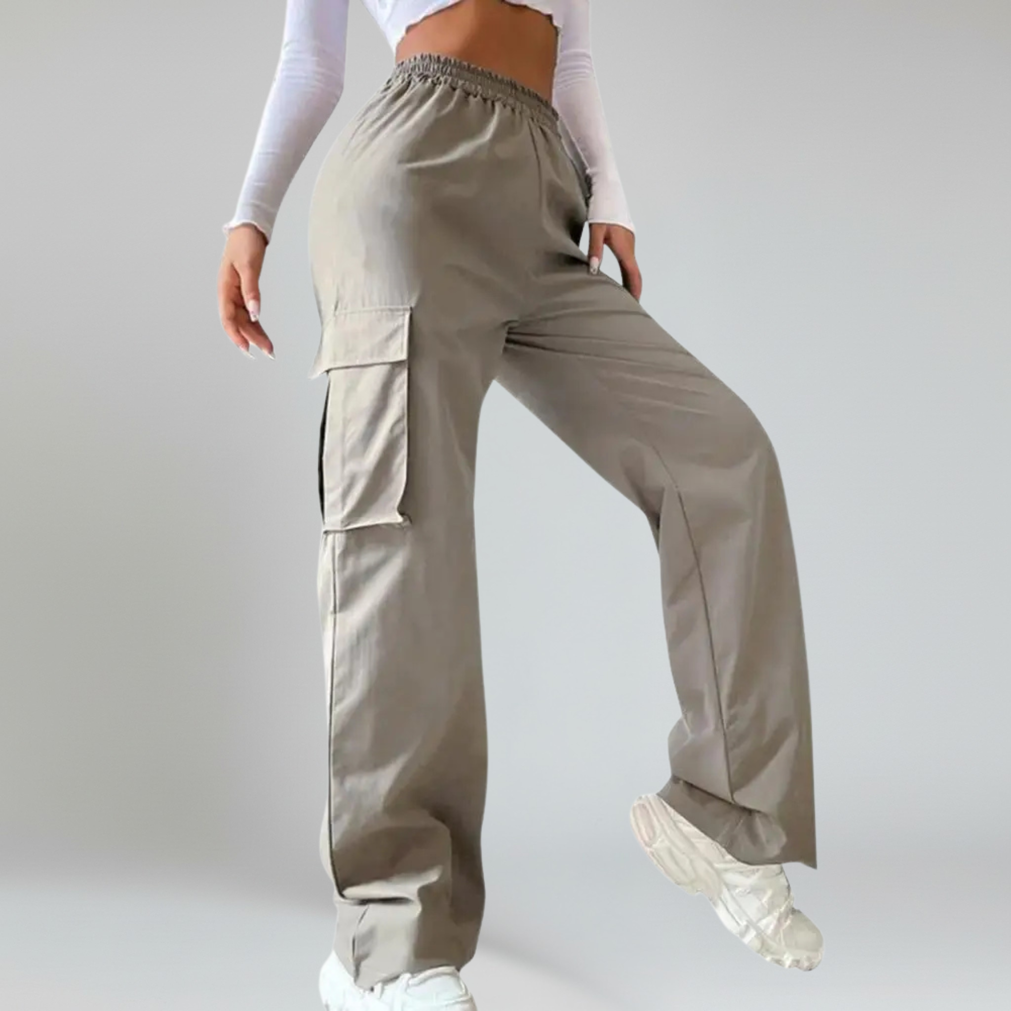 Pantalones cargo modernos para mujer 0