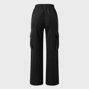 Pantalones cargo para mujer: corte holgado y cintura elástica para un estilo urbano. 2