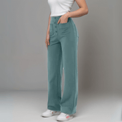 Pantalones de cintura alta con botones delanteros en rosa suave. Estilo casual. 6