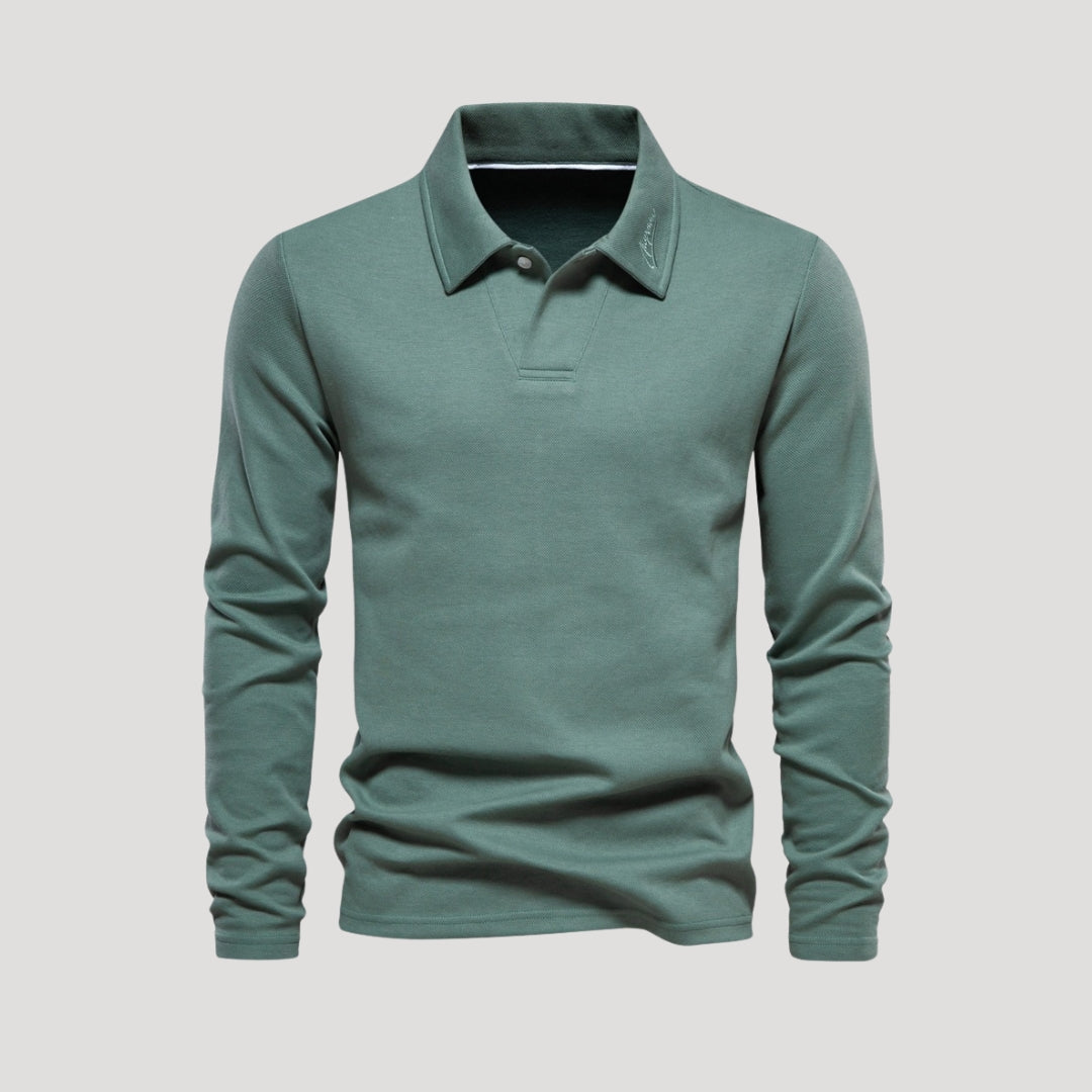 Polo de manga larga – Tejido de alto rendimiento – Ropa deportiva elegante y moderna 0