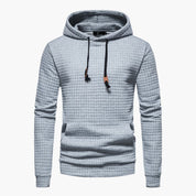 Sudadera con capucha para hombre – Textura acolchada – Corte informal blanco 3