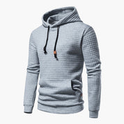 Sudadera con capucha para hombre – Textura acolchada – Corte informal blanco 9