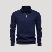 Sudadera con cremallera de un cuarto para hombre - Corte deportivo - Detalle en contraste en las mangas 12