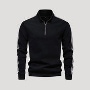 Sudadera con cremallera de un cuarto para hombre - Corte deportivo - Detalle en contraste en las mangas 9