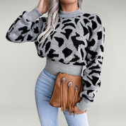 Suéter con estampado de leopardo – Punto acogedor – Look casual de otoño 6