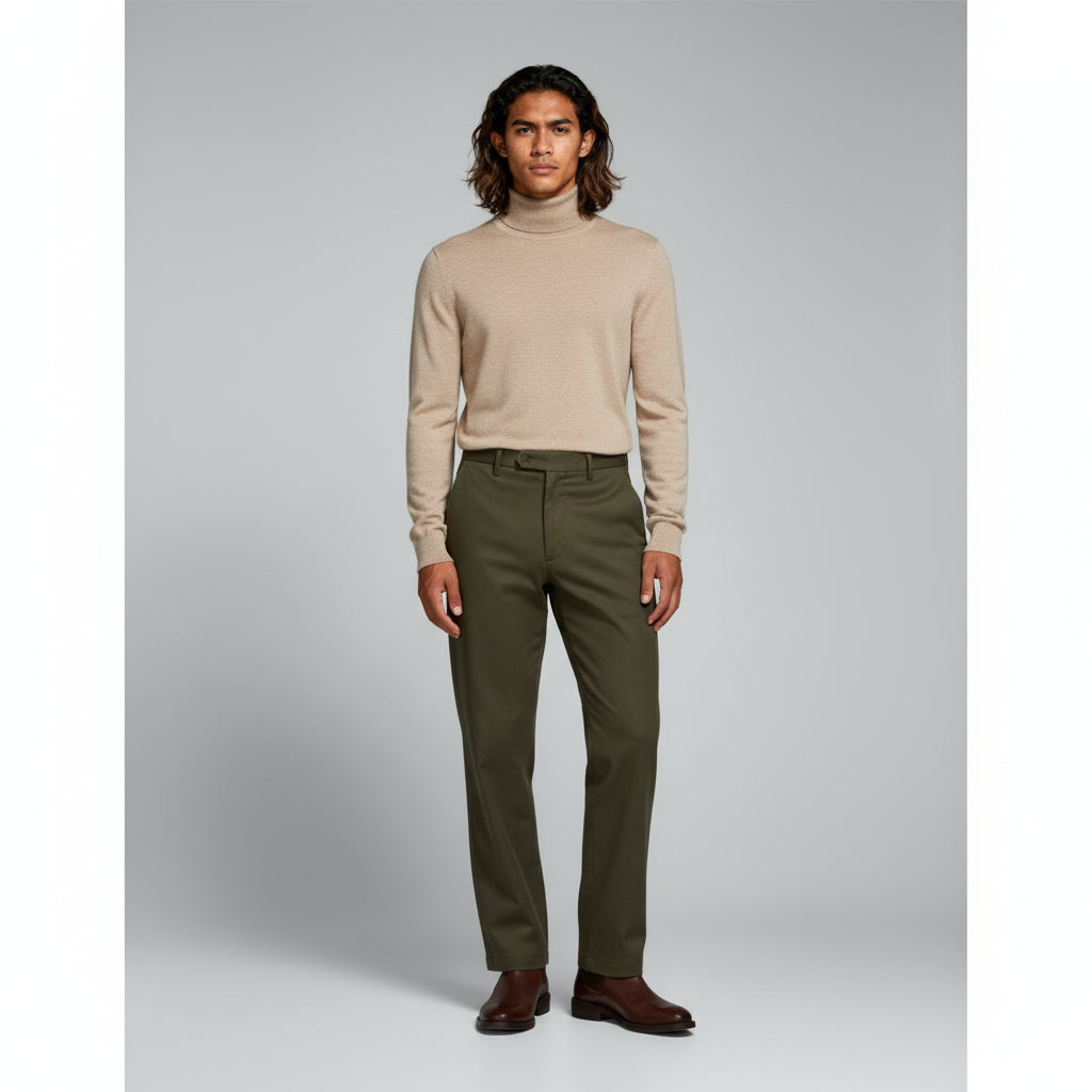 Suéter de cuello alto para hombre: calidez y estilo clásicos 1