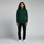 Suéter de hombre con cremallera de un cuarto - Diseño de punto ajustado 1