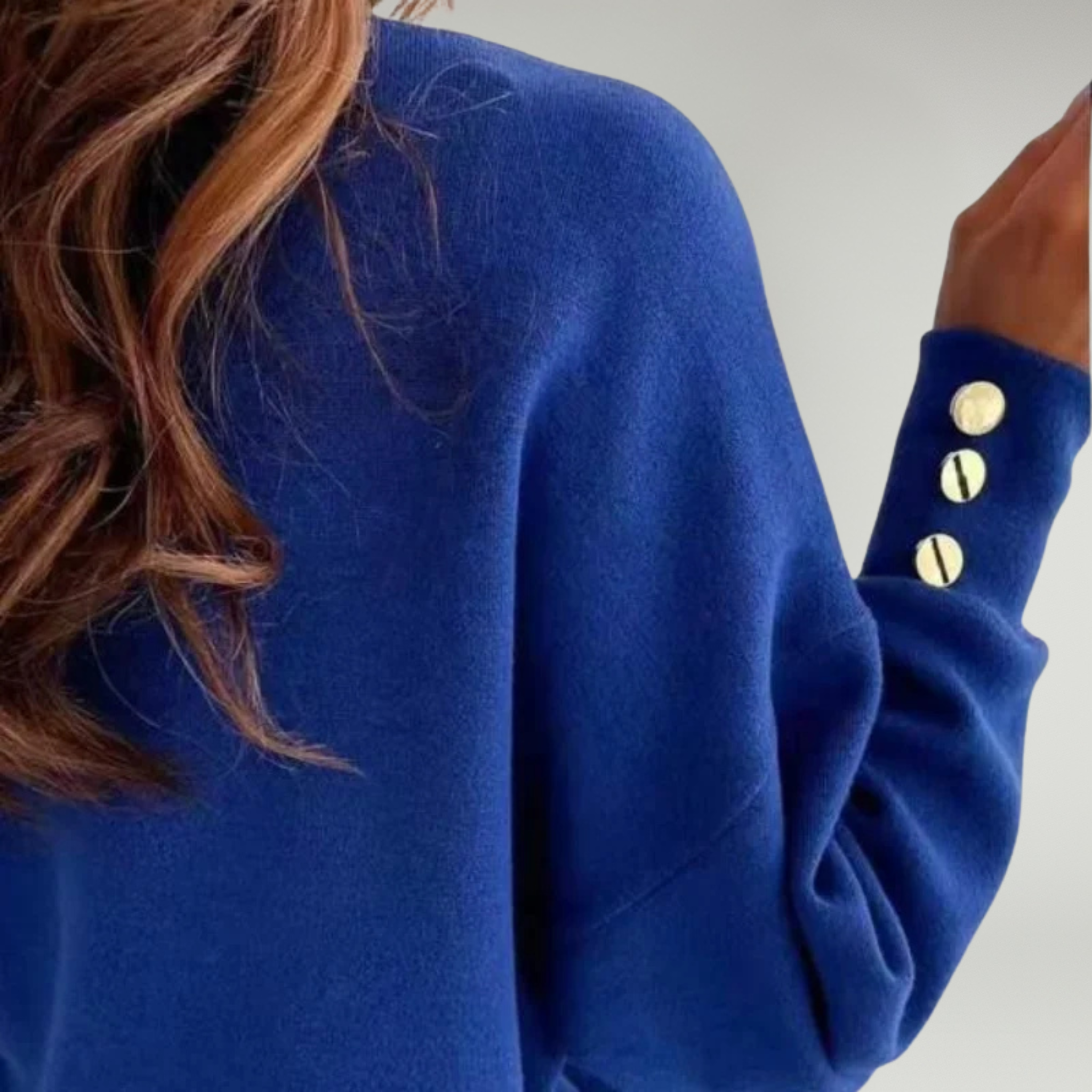 Suéter de punto con cuello en V: look informal de oficina para mujer 5