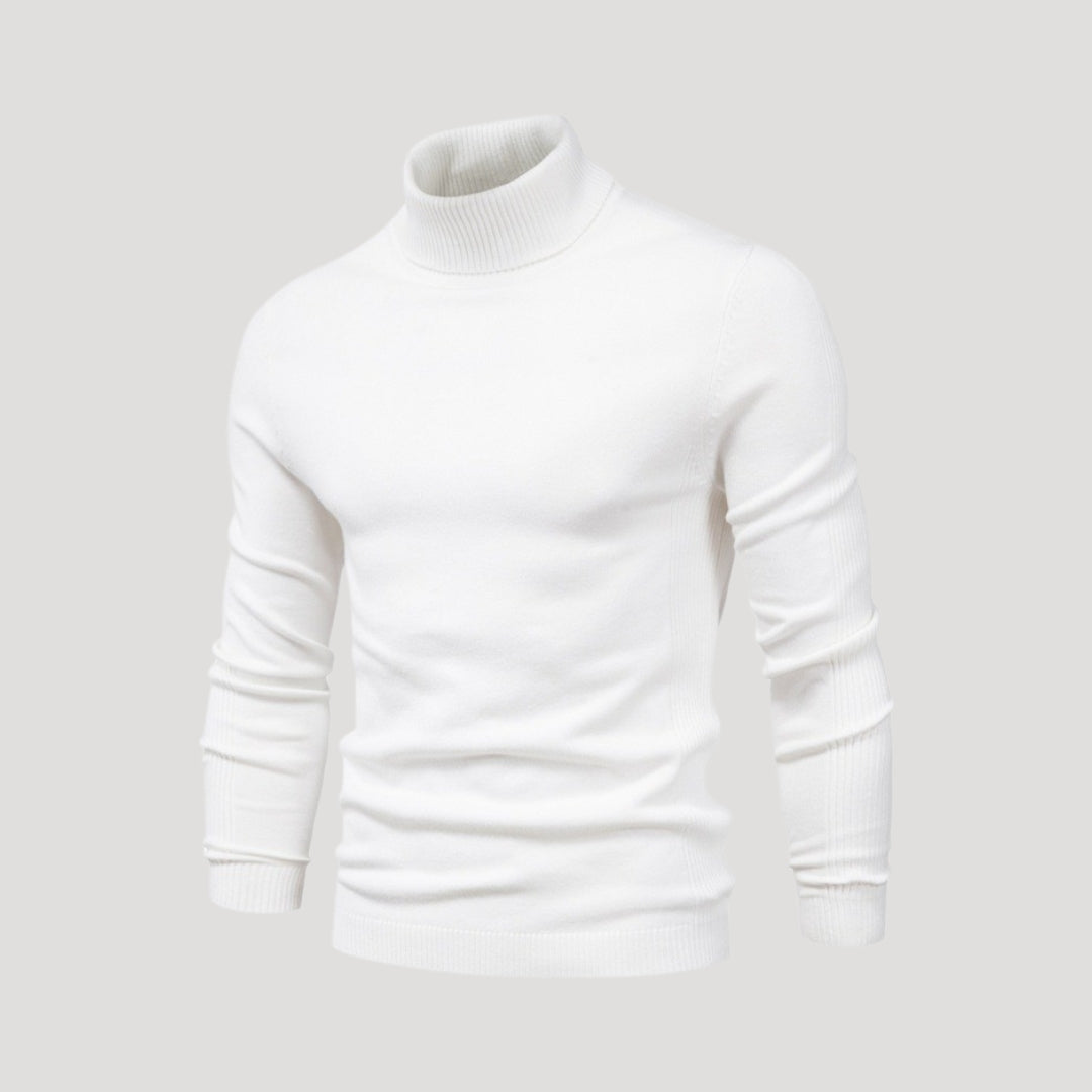 Suéter de punto de cuello alto – Corte ajustado – Capa ligera de invierno 9