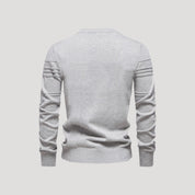 Suéter de punto de cuello redondo para hombre – Detalle texturizado – Look informal y elegante 2