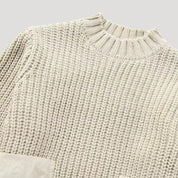 Suéter de punto grueso, cuello vuelto y bolsillo acogedor 7