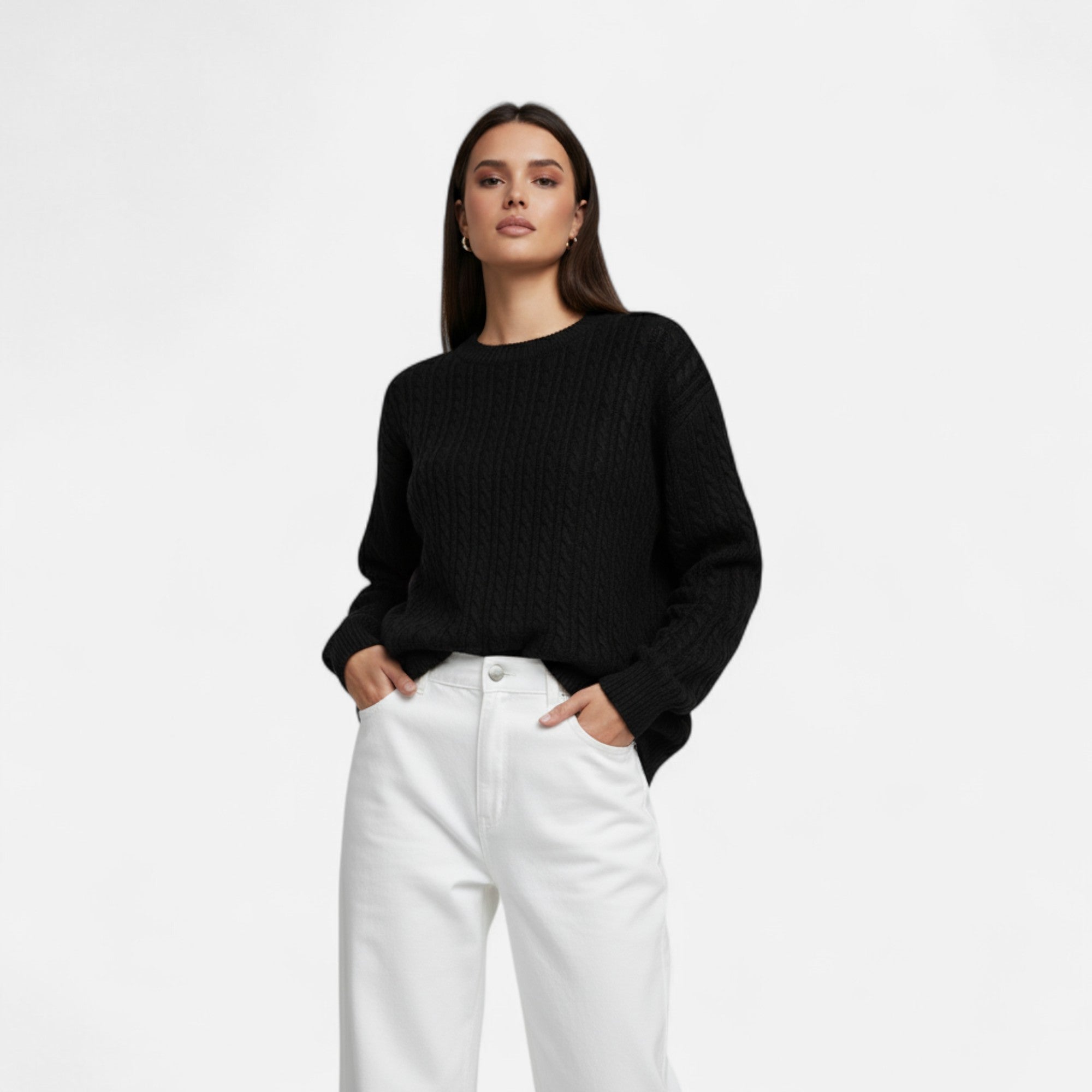 Suéter oversize para mujer – Punto acanalado – Prenda esencial y acogedora para el invierno 1