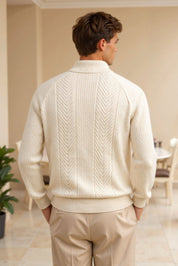 Suéter retro de manga larga para hombre 4