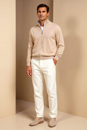 Suéter tipo cárdigan elegante y ajustado para hombre 7