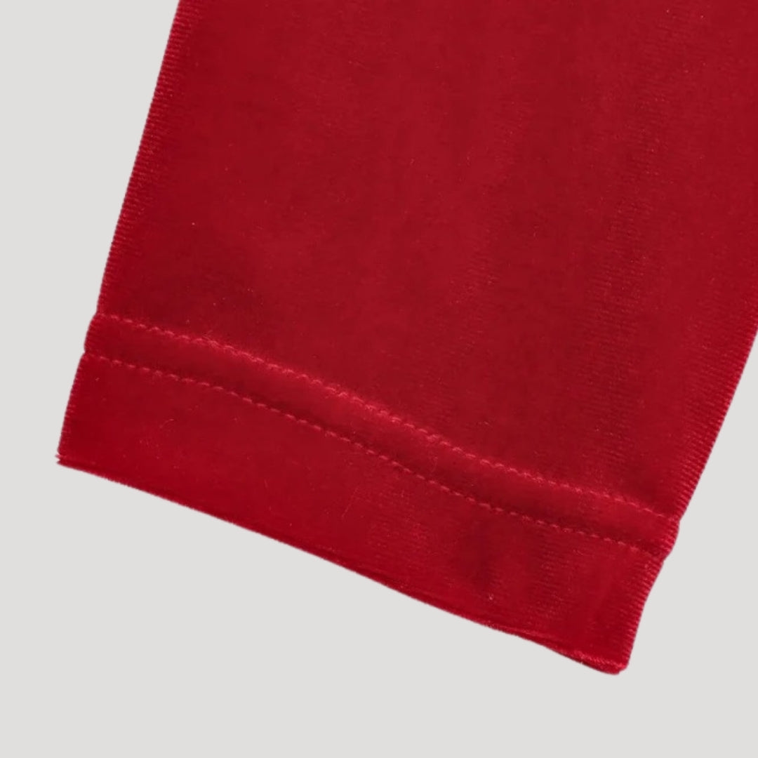 Top de terciopelo de un solo hombro para fiesta elegante 3