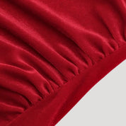 Top de terciopelo de un solo hombro para fiesta elegante 6