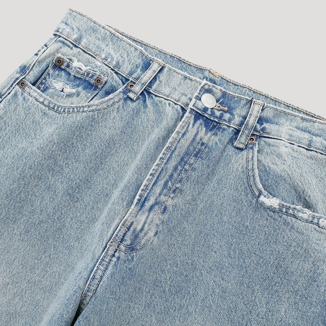 Vaqueros rectos – Denim lavado – Estilo minimalista para el día a día 7