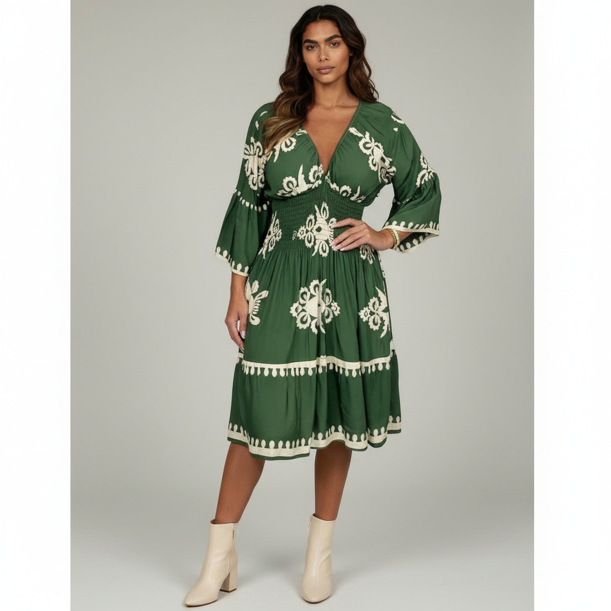 Vestido – Estampado vibrante – Estilo casual para salir 1