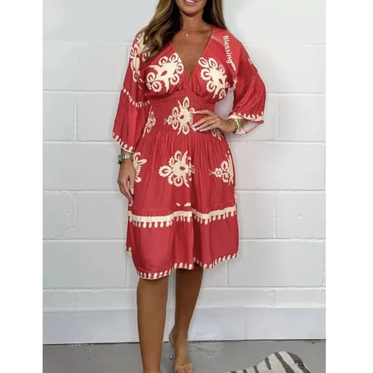 Vestido – Estampado vibrante – Estilo casual para salir 3