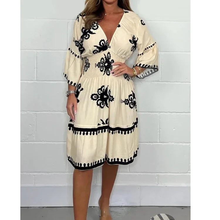 Vestido – Estampado vibrante – Estilo casual para salir 5