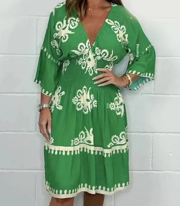 Vestido – Estampado vibrante – Estilo casual para salir 7