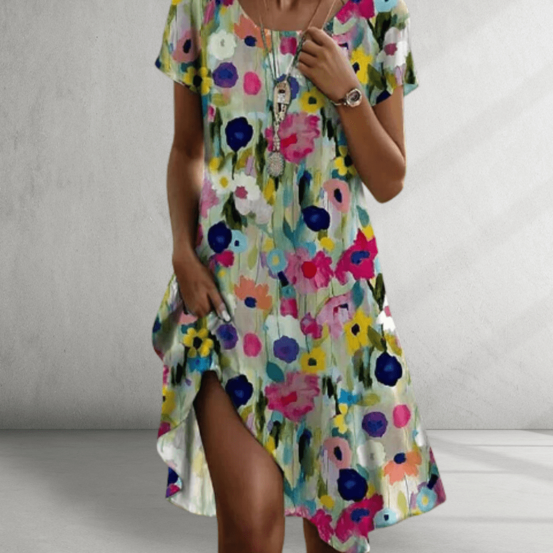 Vestido camisero con estampado floral y estilo vintage informal 6