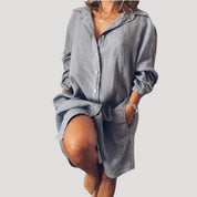 Vestido camisero de mezcla de poliéster para un estilo informal y cotidiano. 5