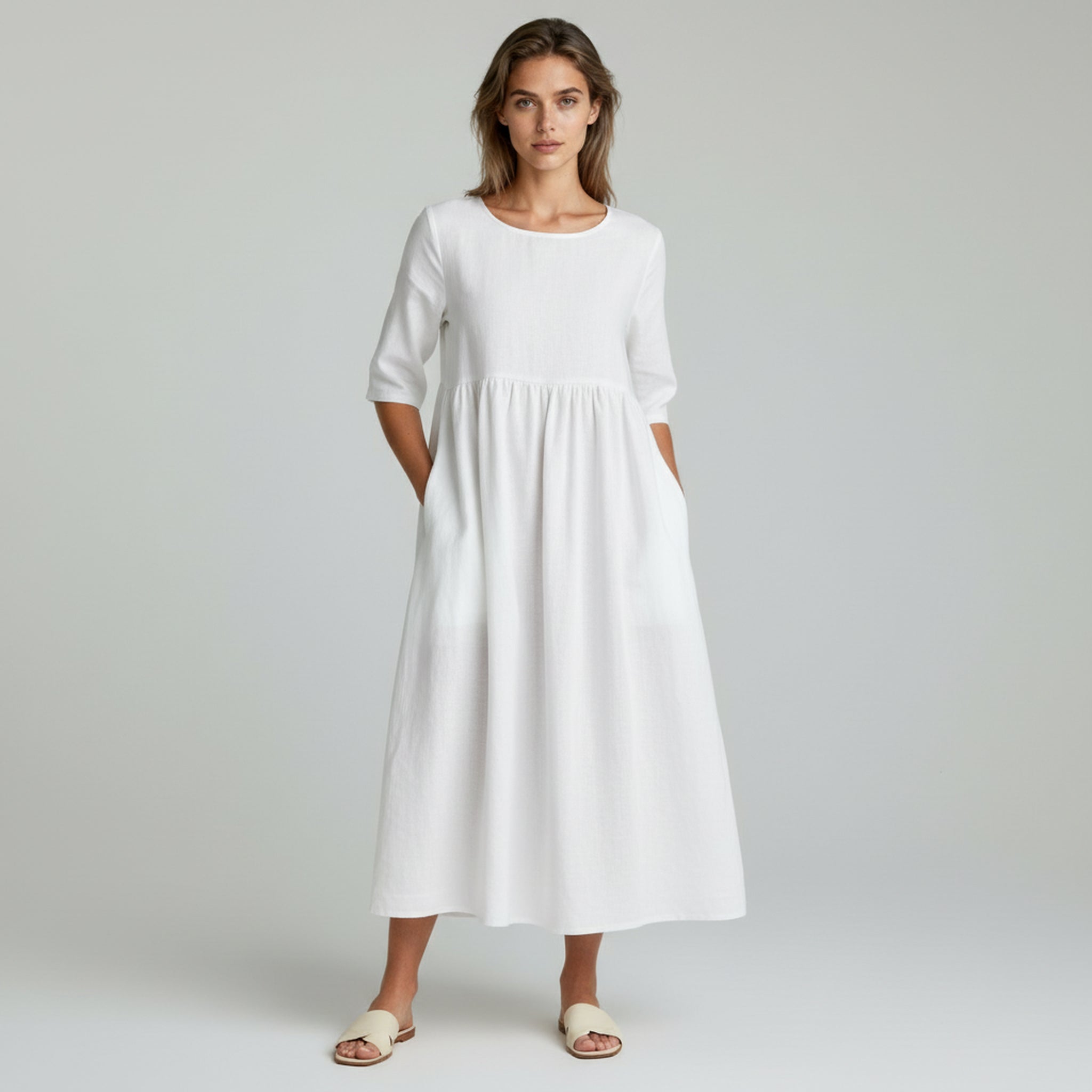 Vestido de verano holgado con elegante diseño de nudo sake: estilo informal para el día a día 1