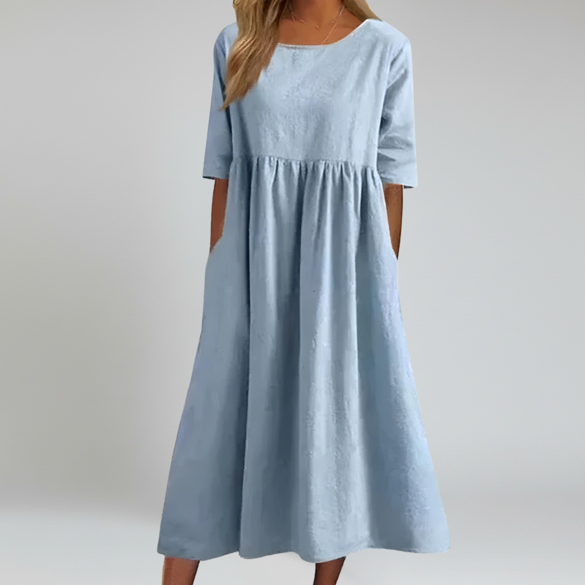 Vestido de verano holgado con elegante diseño de nudo sake: estilo informal para el día a día 4