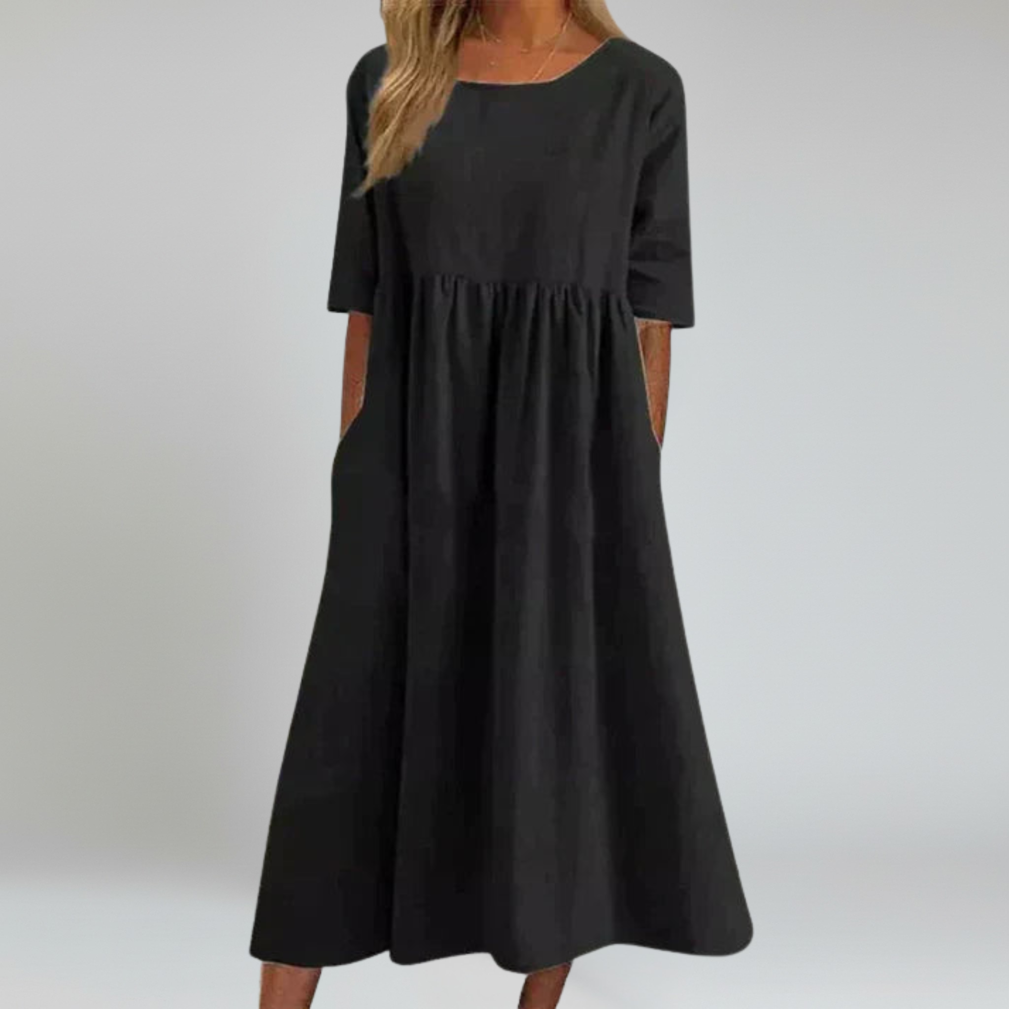 Vestido de verano holgado con elegante diseño de nudo sake: estilo informal para el día a día 6