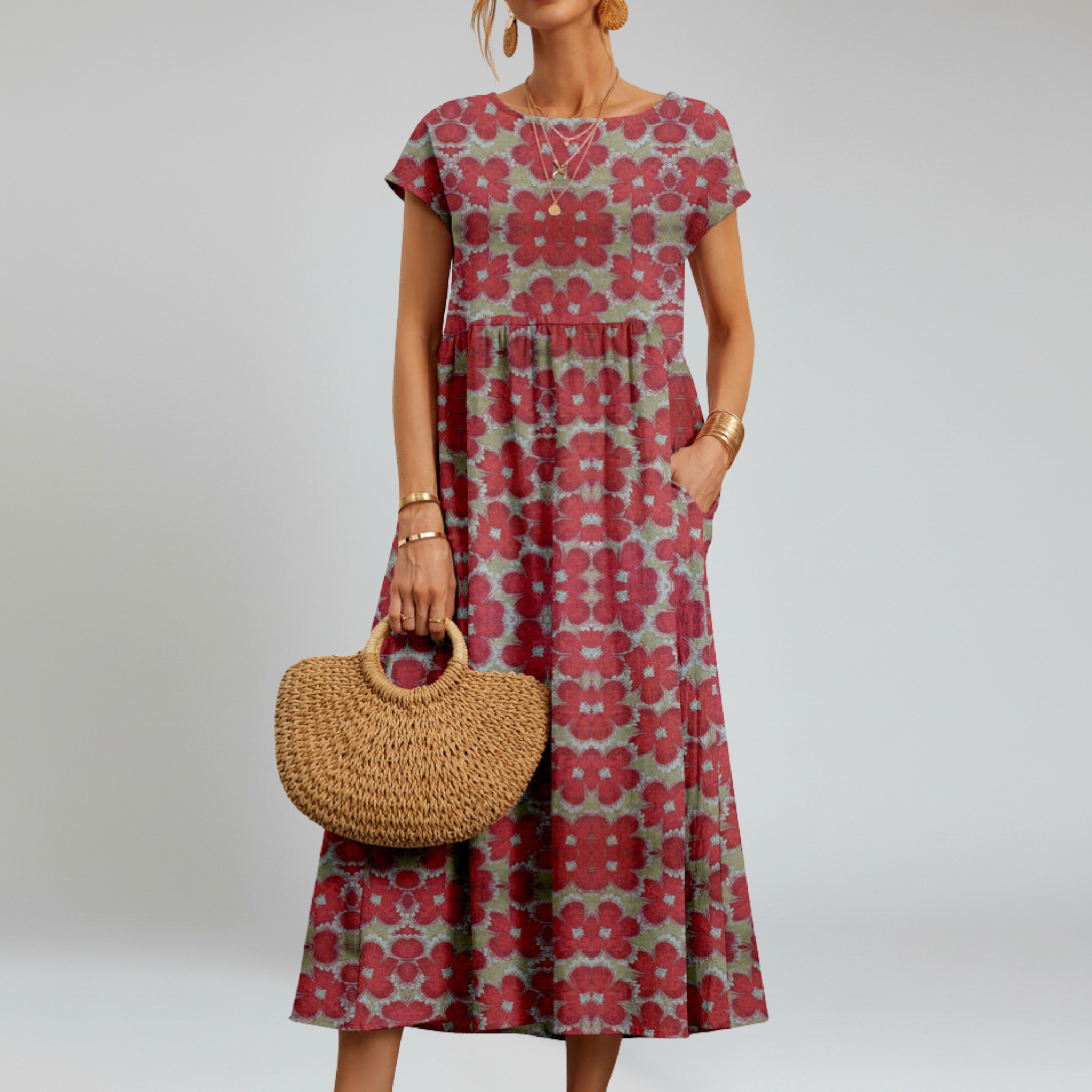 Vestido floral – Silueta fluida – Estilo elegante para el día y la noche 2