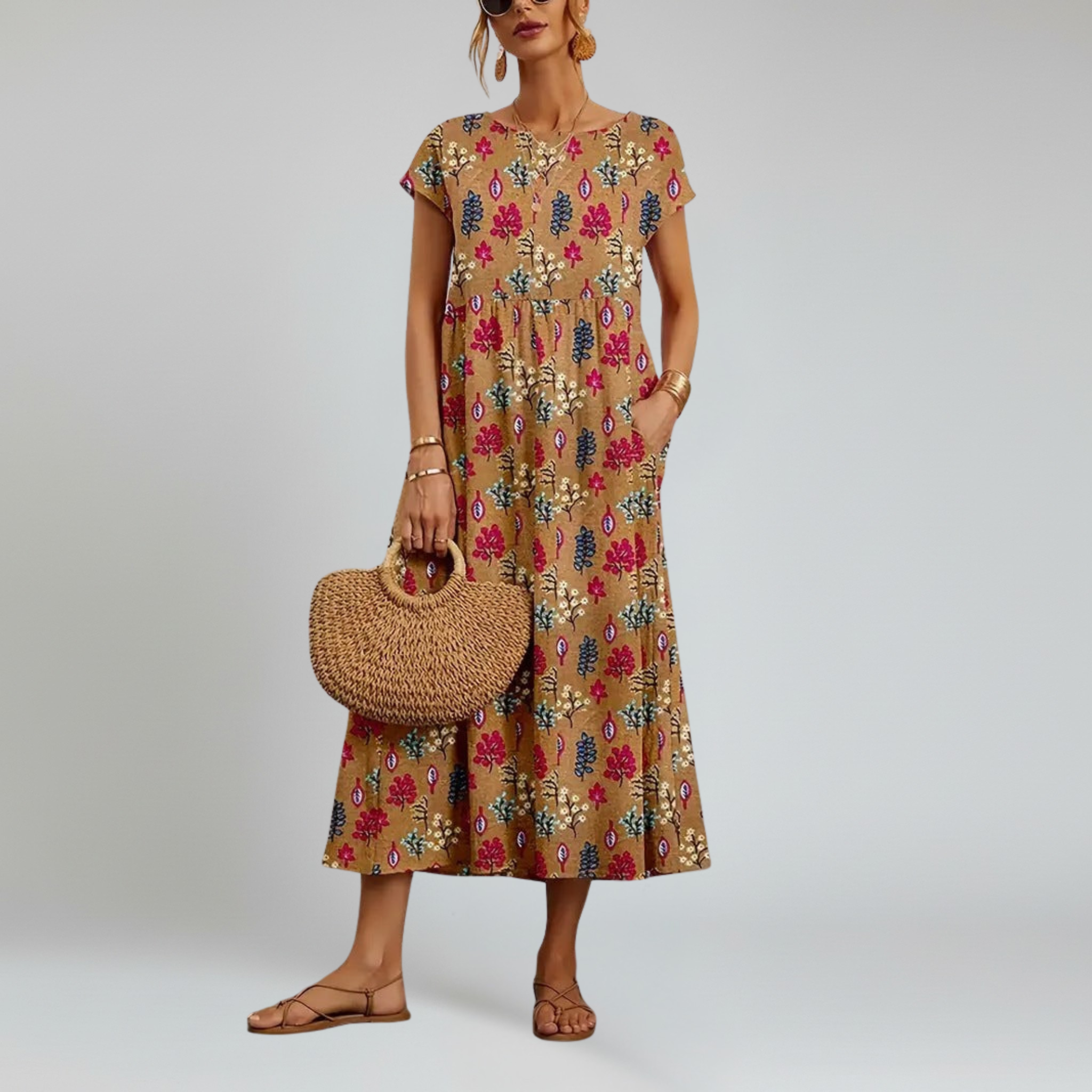 Vestido floral – Silueta fluida – Estilo elegante para el día y la noche 4