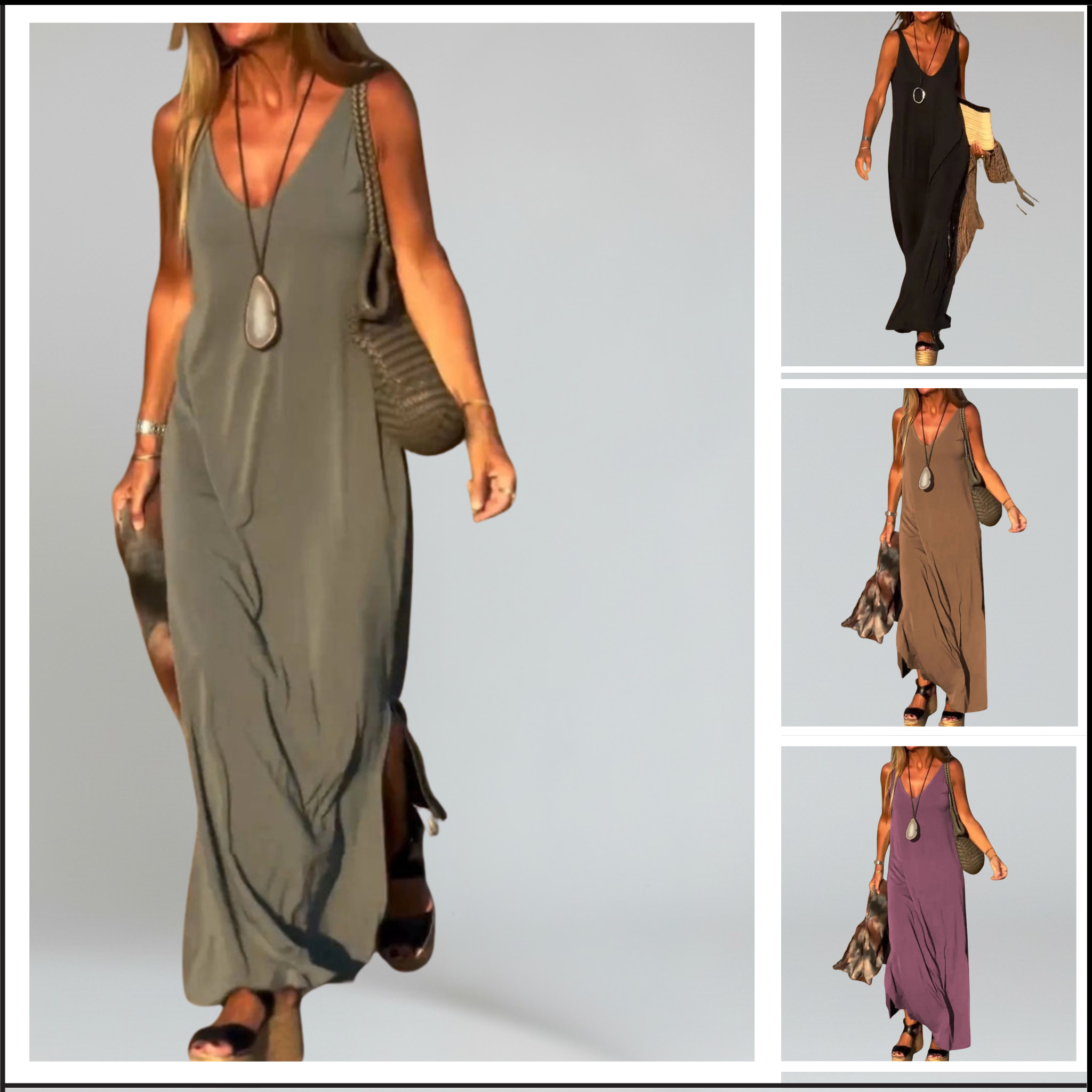 Vestido largo – Escote en V favorecedor – Elegancia veraniega sin esfuerzo 8