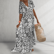 Vestido largo con estampado floral, estilo resort fresco 4