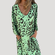 Vestido largo con mangas – Escote en V favorecedor – Estilo playero chic 7