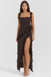 Vestido largo con volantes – Elegante vestido de noche 11