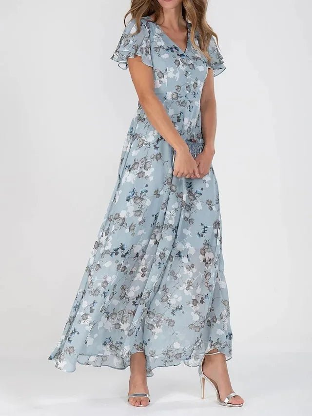 Vestido largo de gasa floral: estilo veraniego ligero y fluido 3