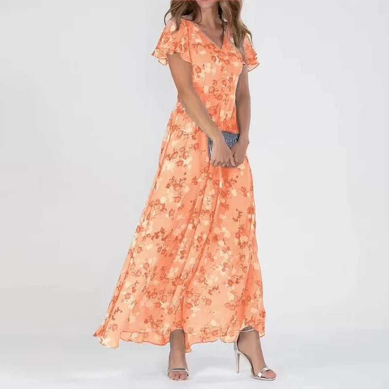 Vestido largo de gasa floral: estilo veraniego ligero y fluido 4