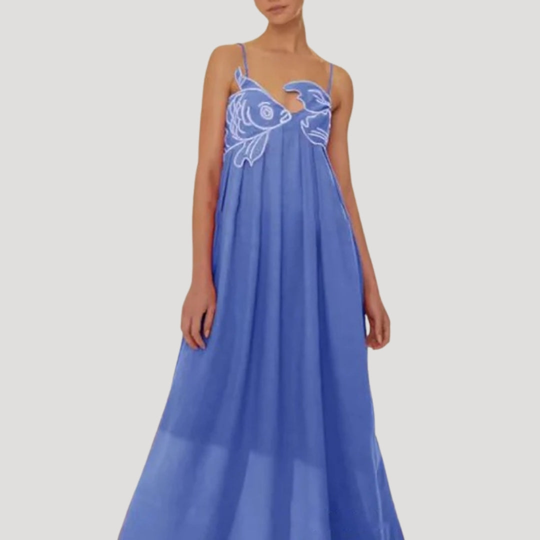 Vestido largo de verano – Camisola de tirantes – Estilo bohemio de verano 3