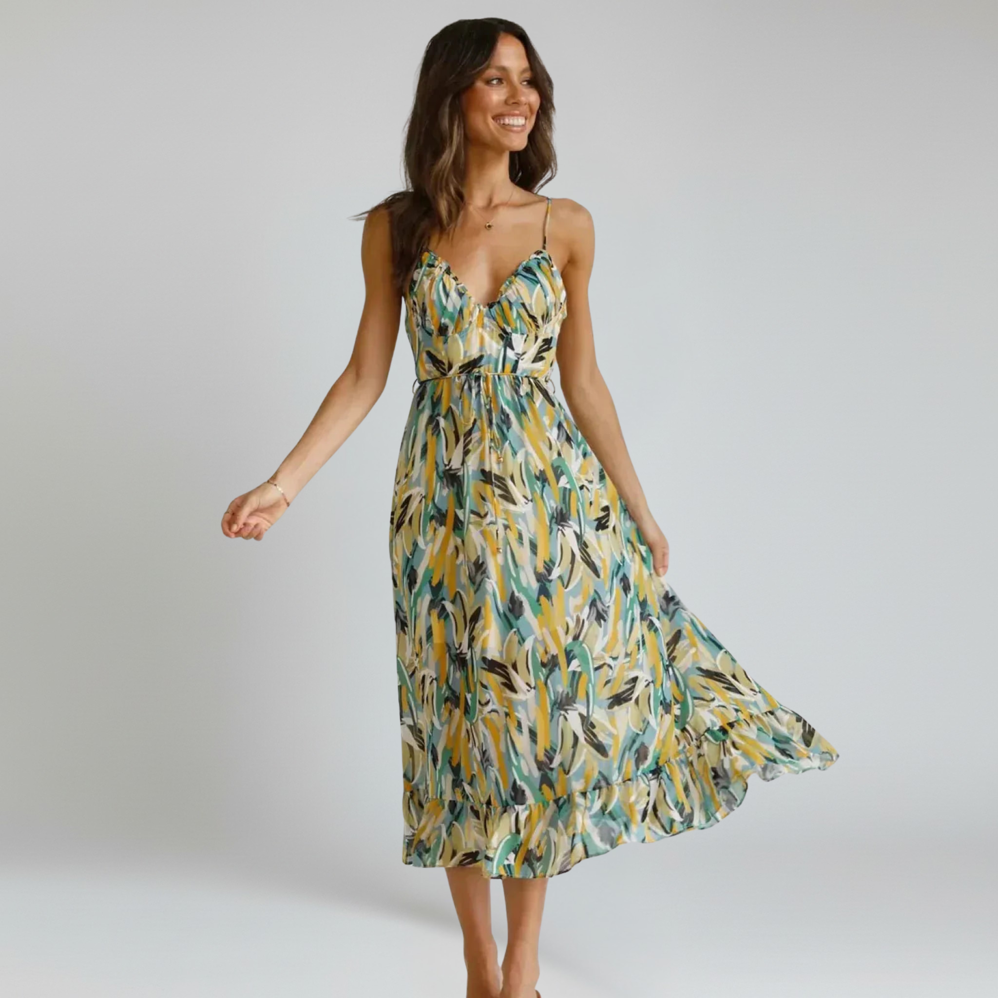 Vestido midi – Tejido transpirable – Vibras veraniegas sin esfuerzo 1