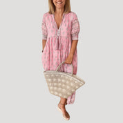 Vestido midi de mujer estilo boho playero con bolsillos 6