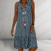 Vestido sin mangas con estampado floral: estilo bohemio y relajado para el verano. 2