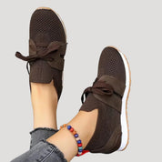 Zapatillas sin cordones – Malla de punto y detalle de lazo – Casual Chic 3
