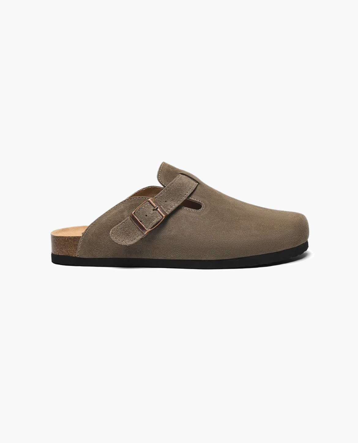 Zuecos para hombre con plantilla de corcho y correa ajustable: cómodos y sin cordones. 5